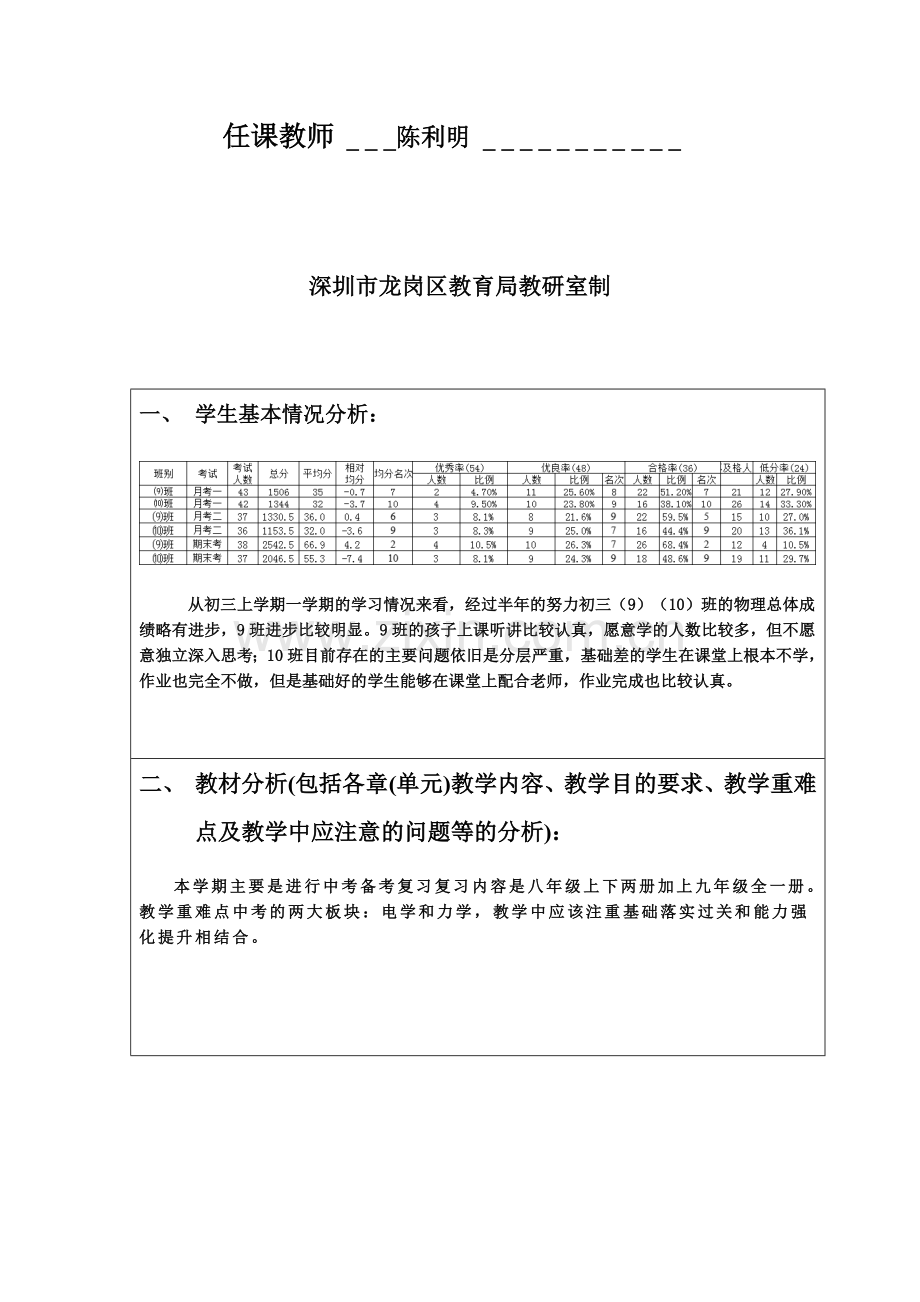 2017-2018第二学期初三（9,10）物理教学计划(陈利明).docx_第2页