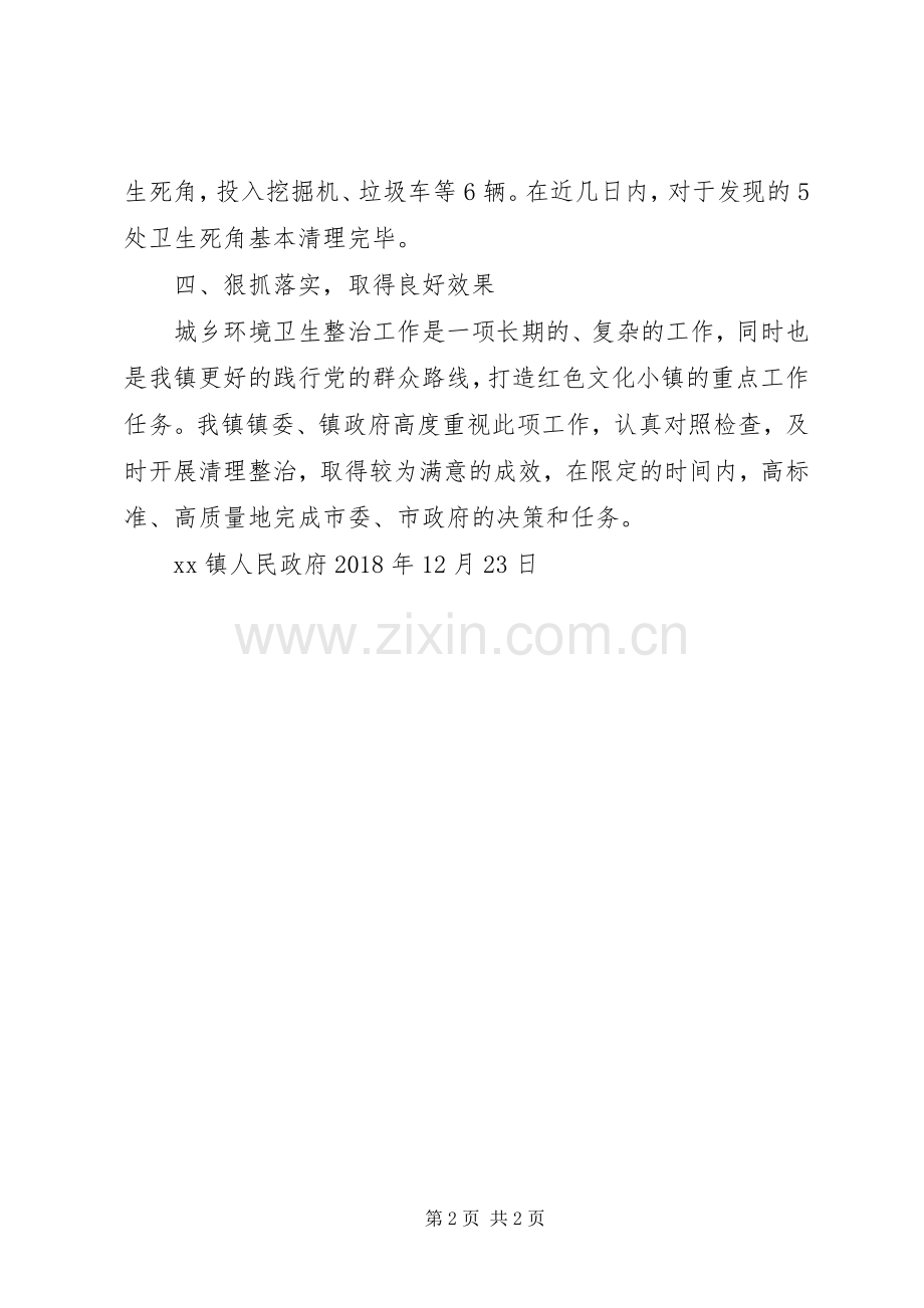 XX镇XX年城乡环境卫生整洁行动总结.docx_第2页