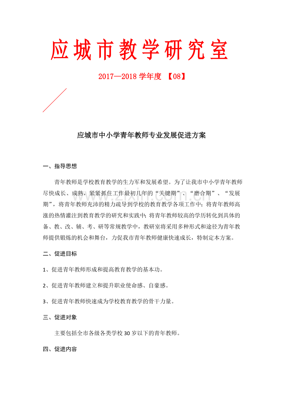 应城市青年教师促进方案08(1).docx_第1页