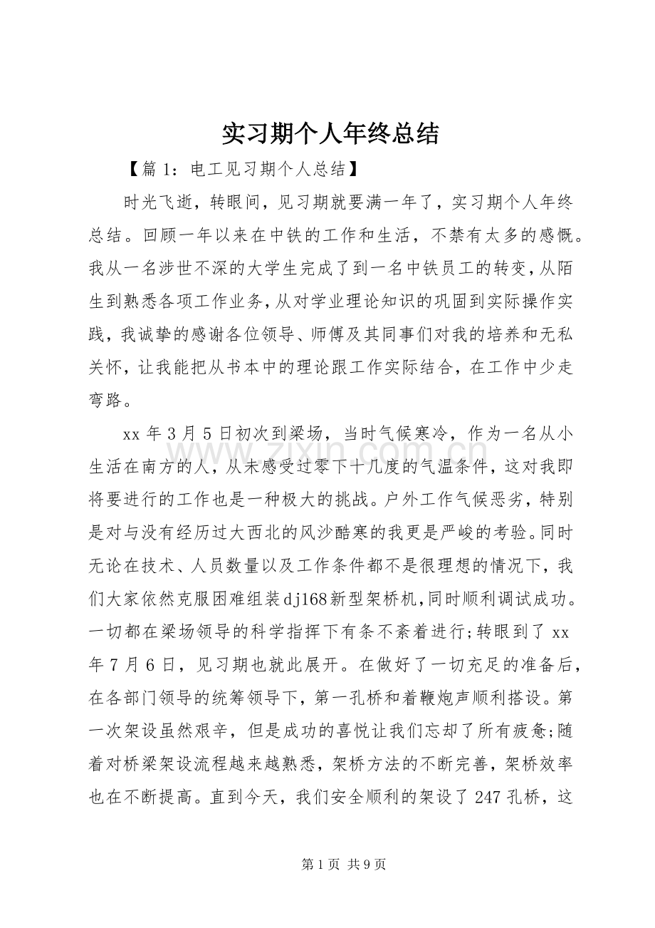 实习期个人年终总结.docx_第1页