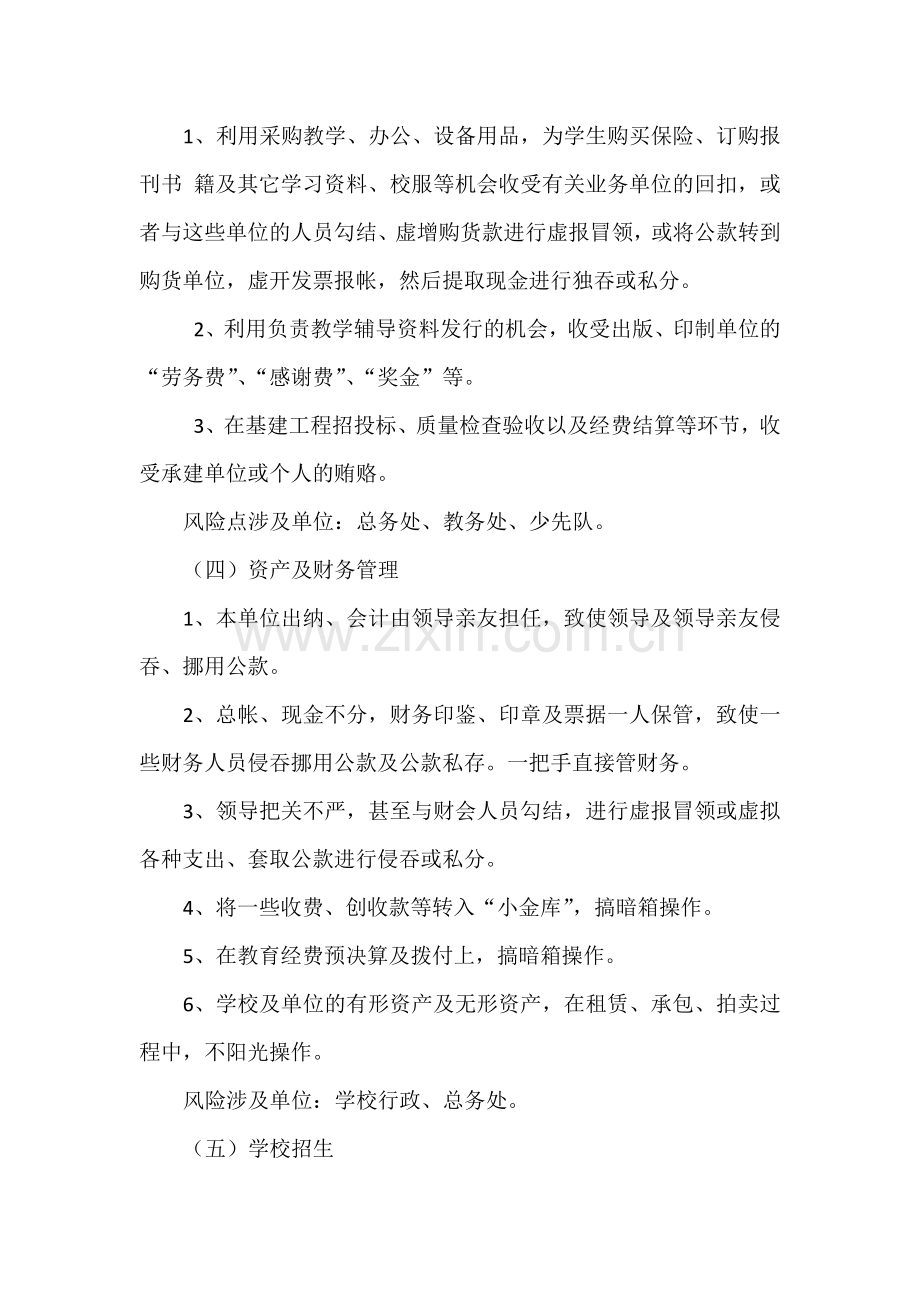 学校廉政风险点梳理和防控措施2017.docx_第2页