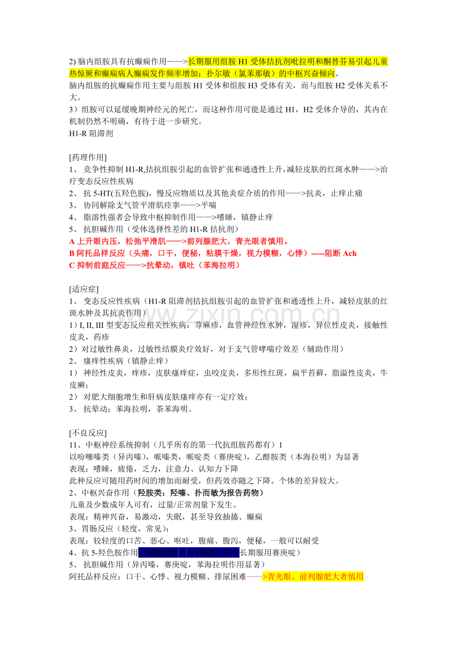 抗组胺药(供临床医师参考).doc_第2页
