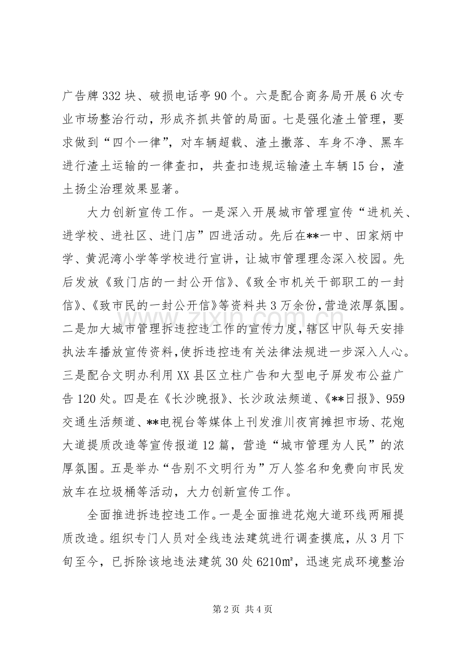 环境整治工作情况月度总结 .docx_第2页