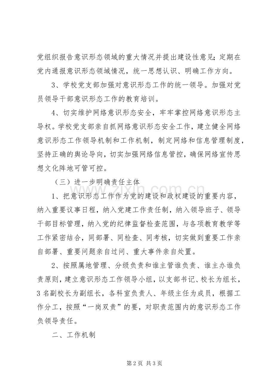马庄中学XX年度意识形态工作总结_2.docx_第2页