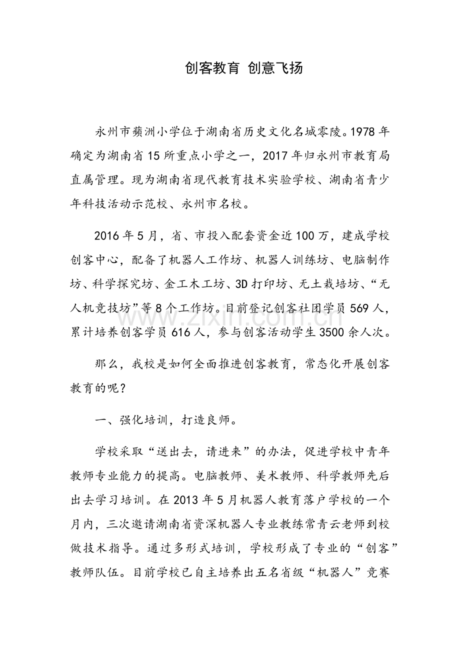 创客教育创意飞扬.docx_第1页