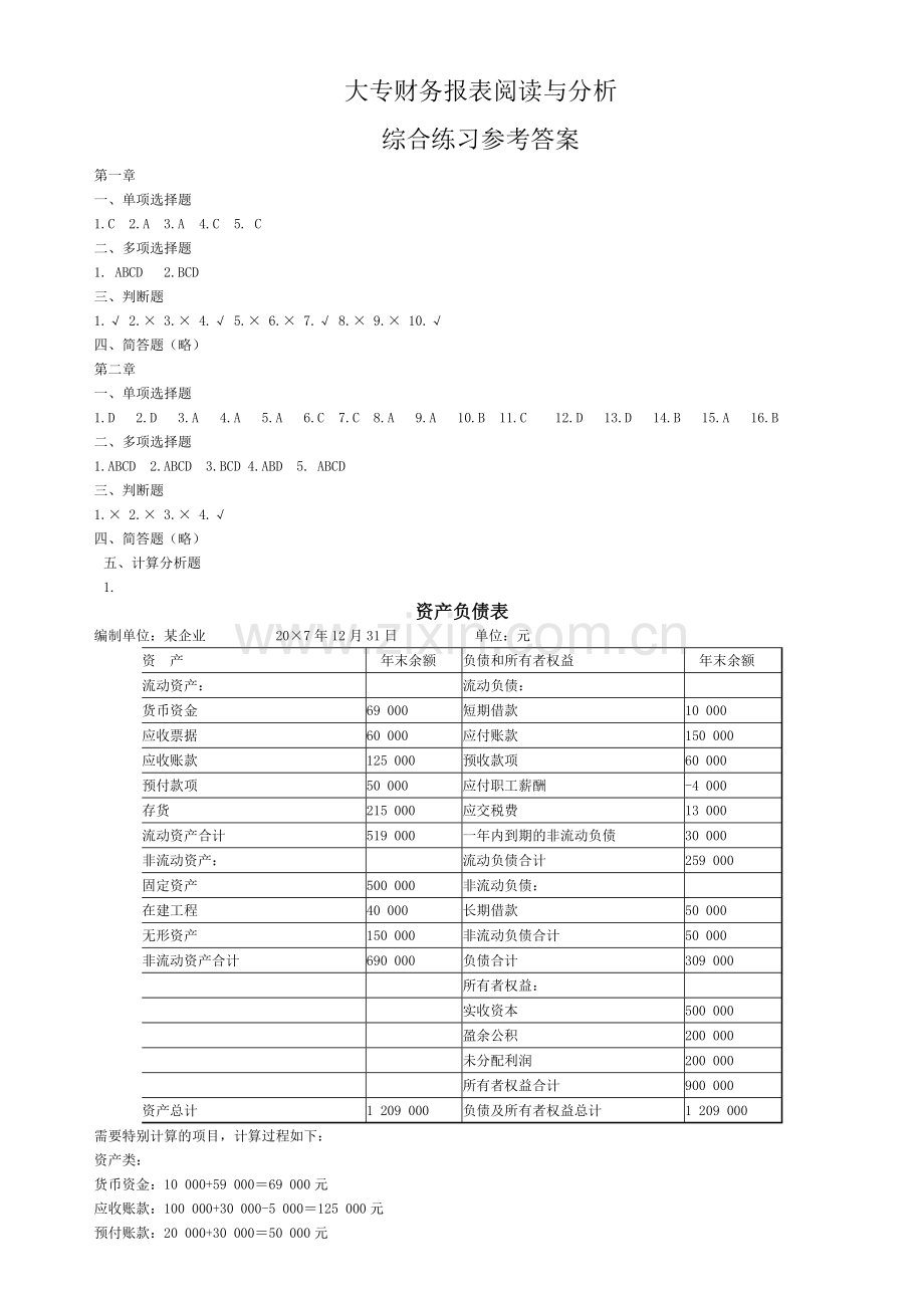 大专财务报表阅读与分析.docx_第1页