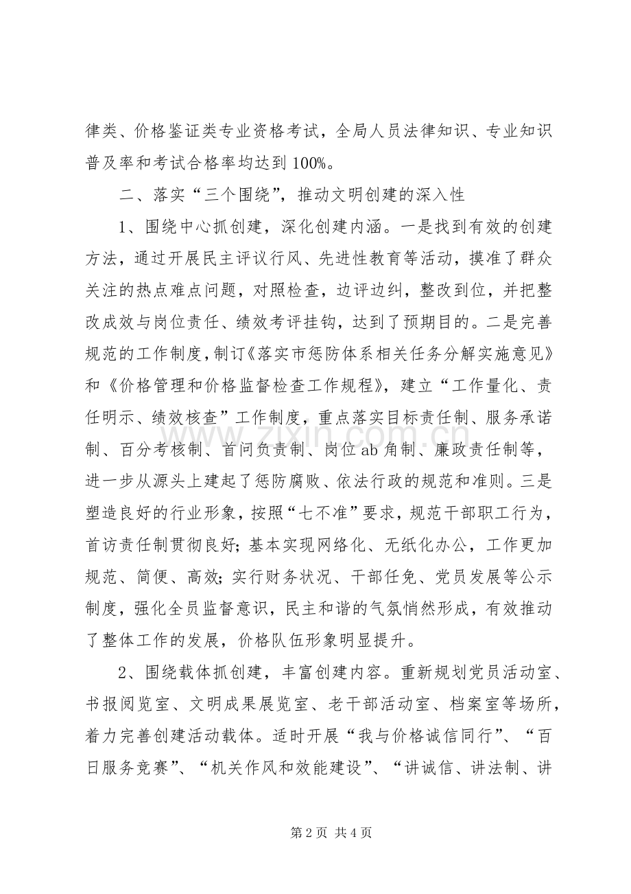 物价局精神文明建设工作总结 .docx_第2页
