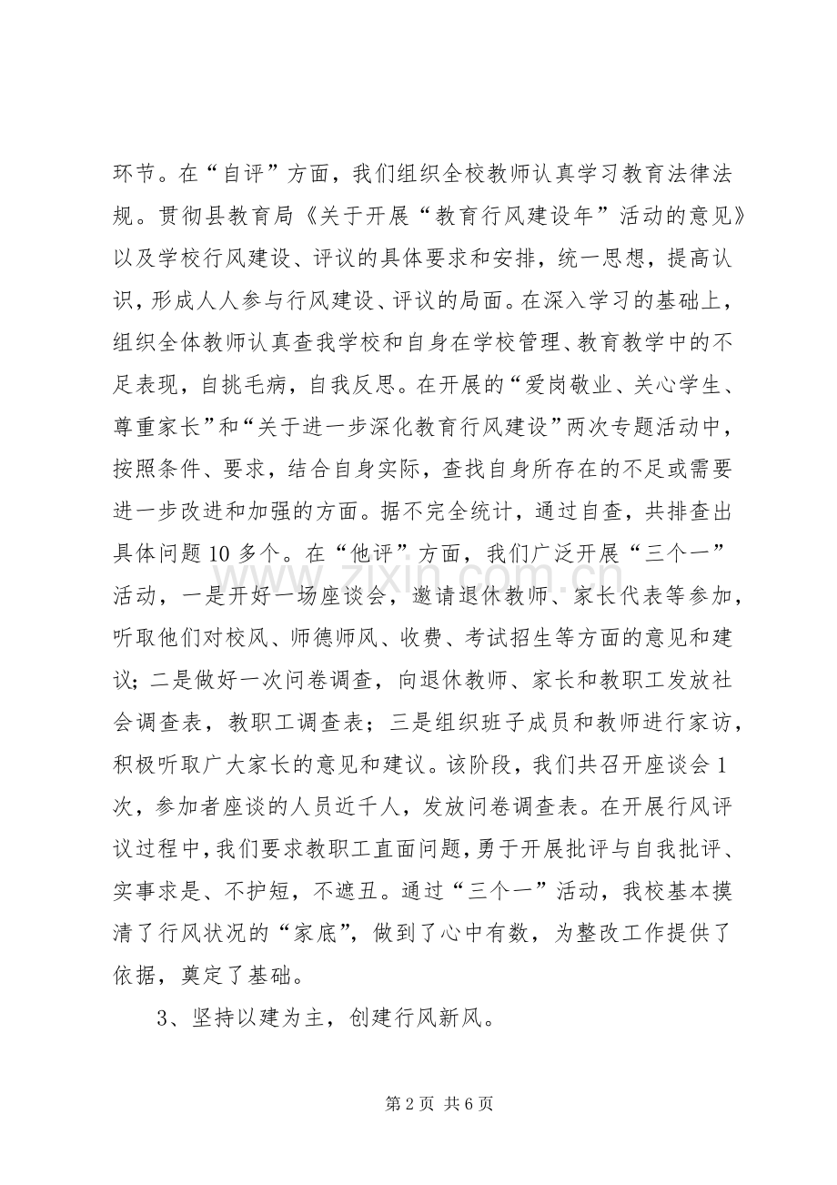 行风建设评议活动总结 .docx_第2页