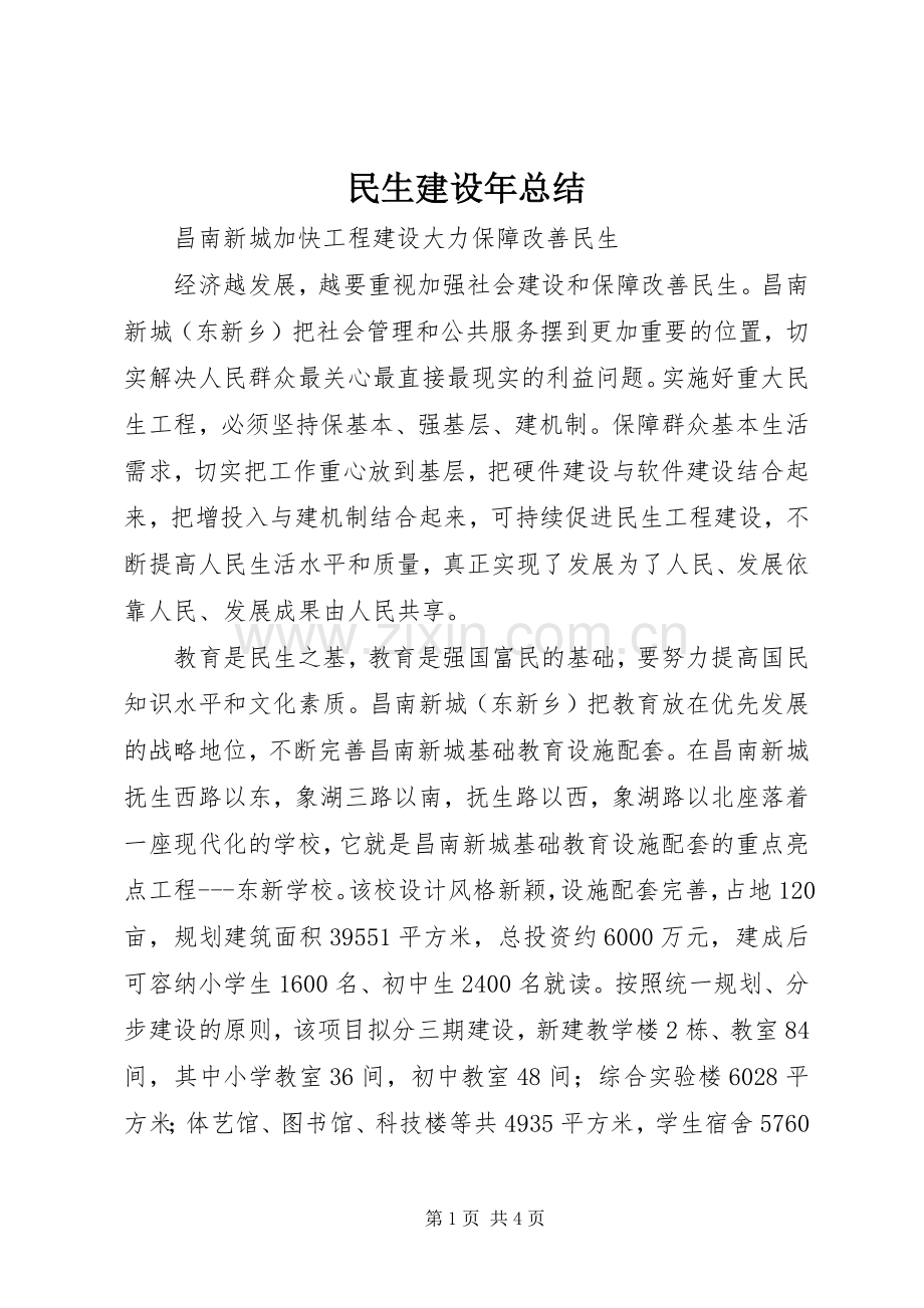 民生建设年总结 .docx_第1页