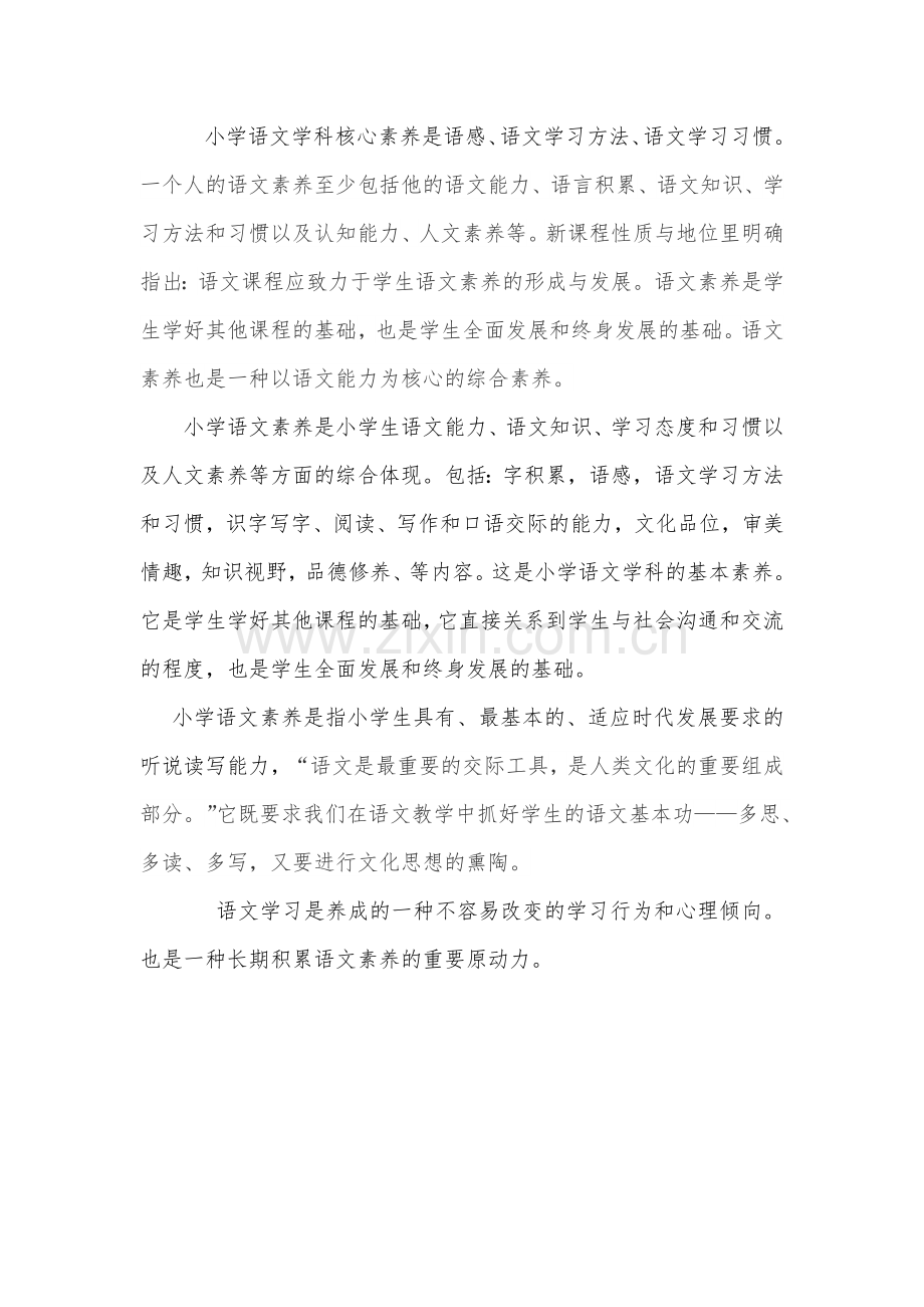 小学语文学科核心素养.docx_第1页