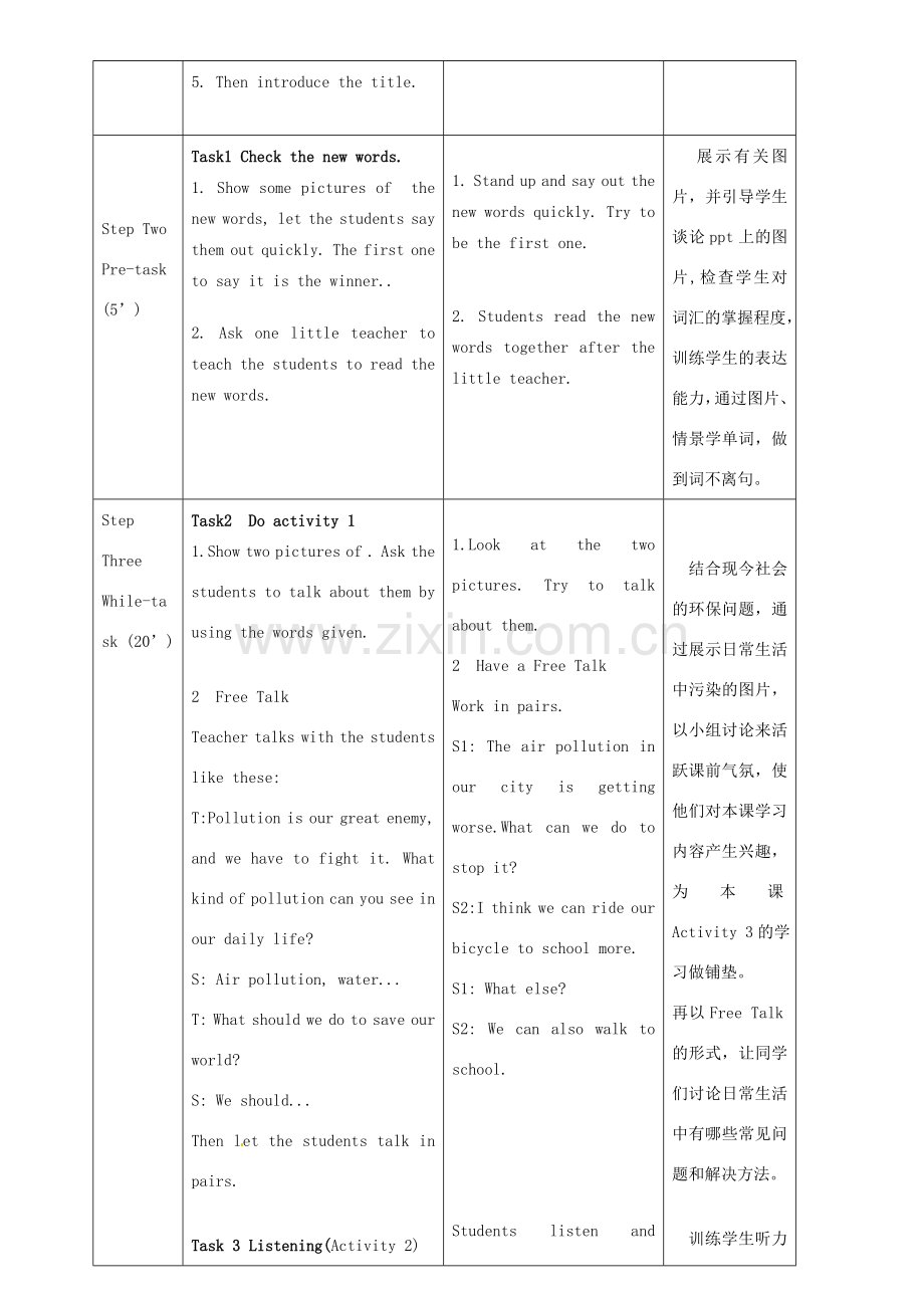 广东省惠东县教育教学研究室九年级英语上册 Module 12 Unit 1 If everyone starts to do something, the world will be saved教案 （新版）外研版.doc_第2页