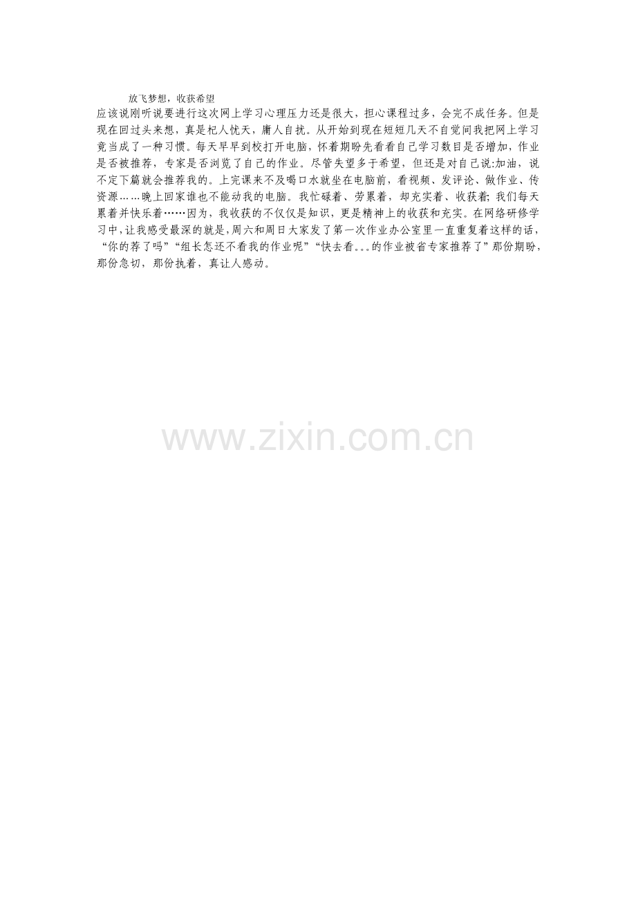 放飞梦想-收获希望.doc_第1页