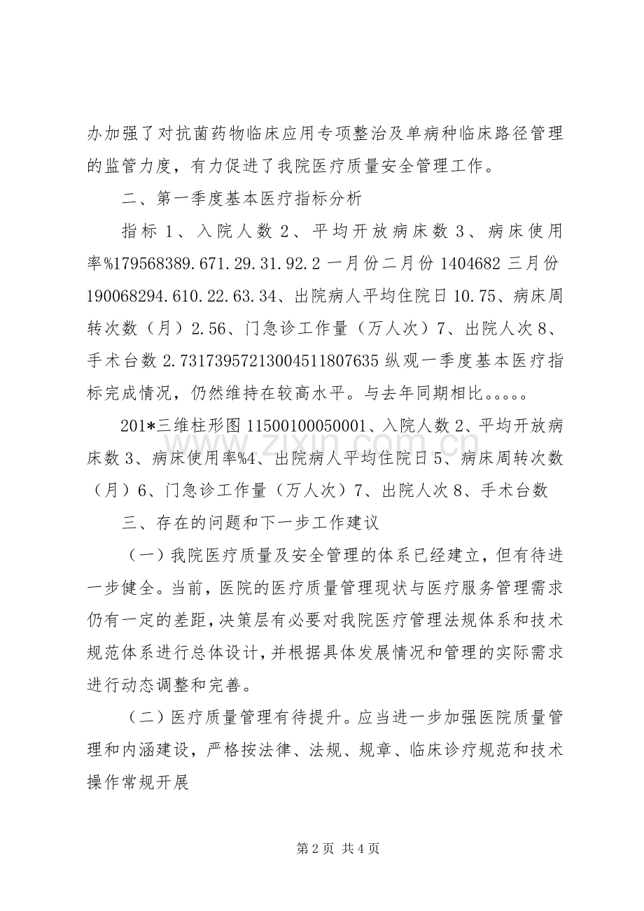 201X年第1季度医疗质量总结.docx_第2页