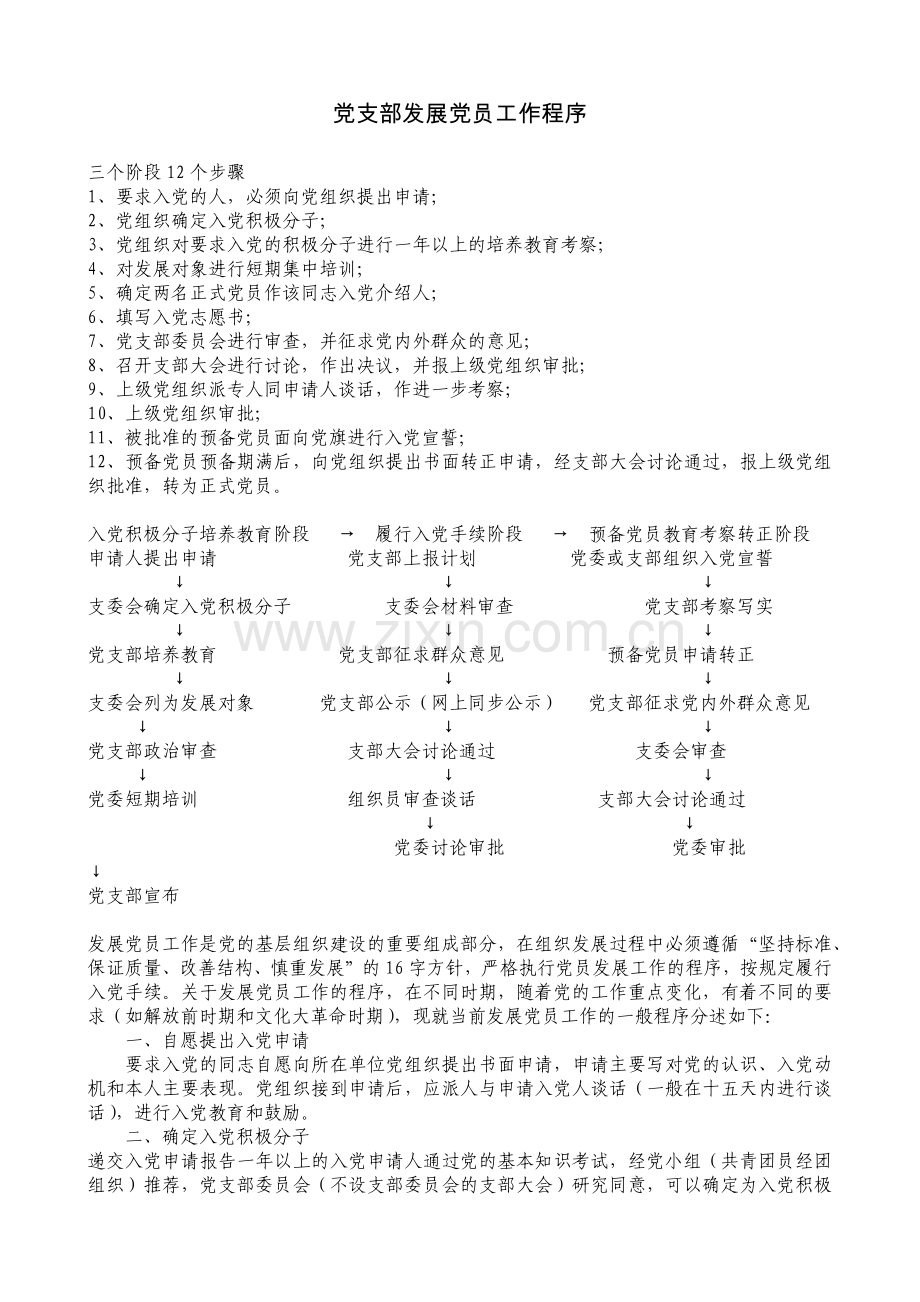 党支部发展党员工作程序.docx_第1页