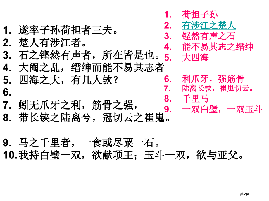 文言文定语后置荟萃市公开课金奖市赛课一等奖课件.pptx_第2页