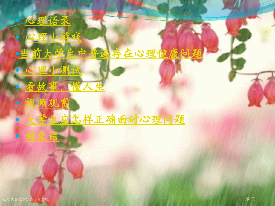 心理班会医学知识专家讲座.pptx_第1页