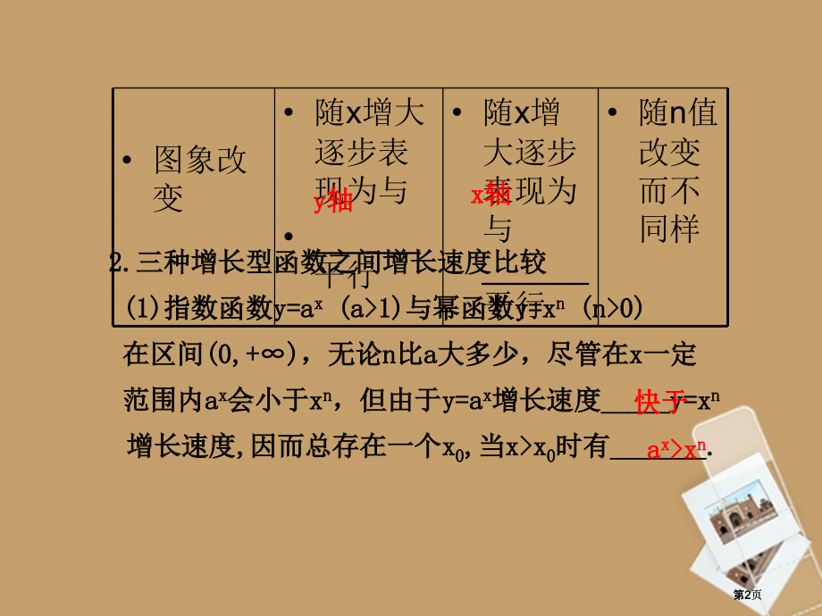 要点梳理1三种增长型函数模型的图象与质市公开课金奖市赛课一等奖课件.pptx_第2页