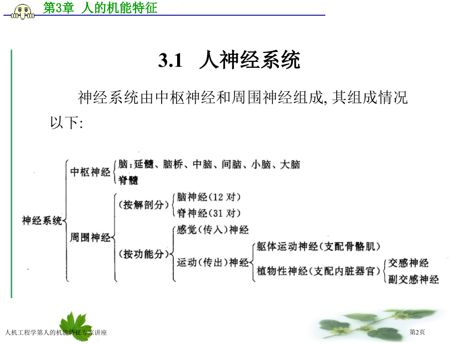 人机工程学第人的机能特征专家讲座.pptx_第2页