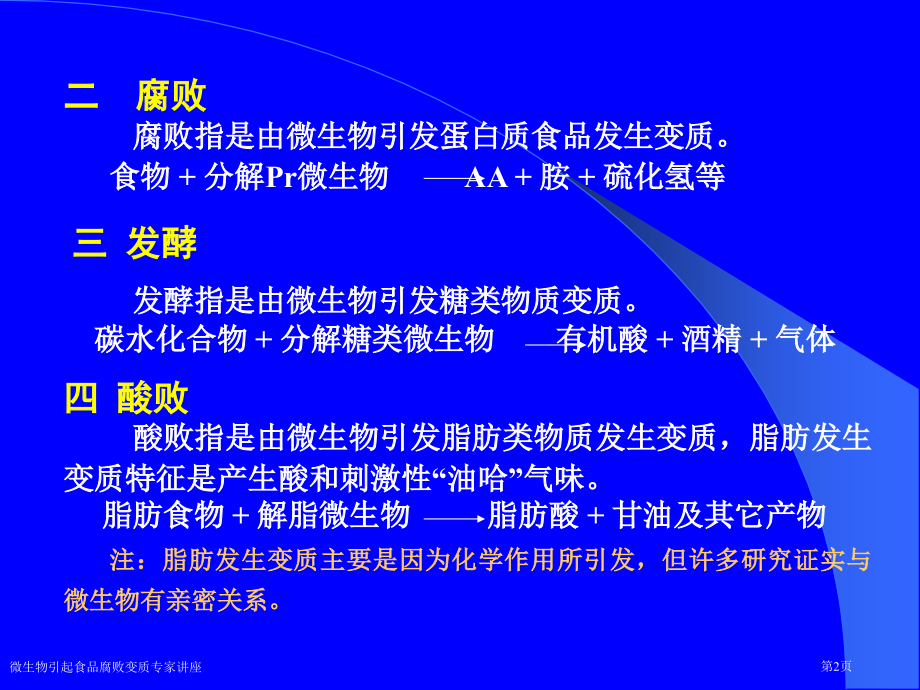 微生物引起食品腐败变质专家讲座.pptx_第2页