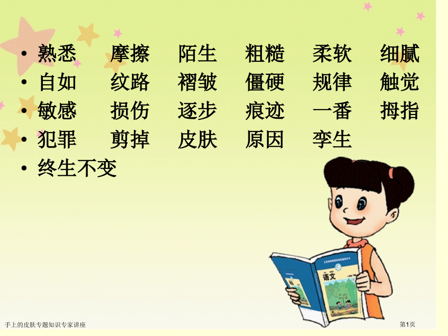 手上的皮肤专题知识专家讲座.pptx_第1页