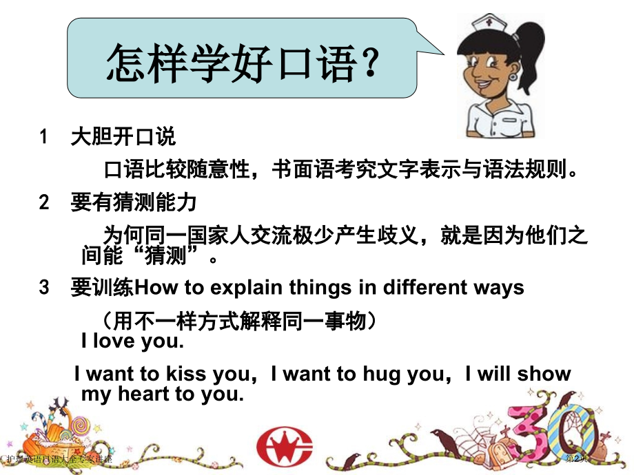 护理英语口语大全专家讲座.pptx_第2页