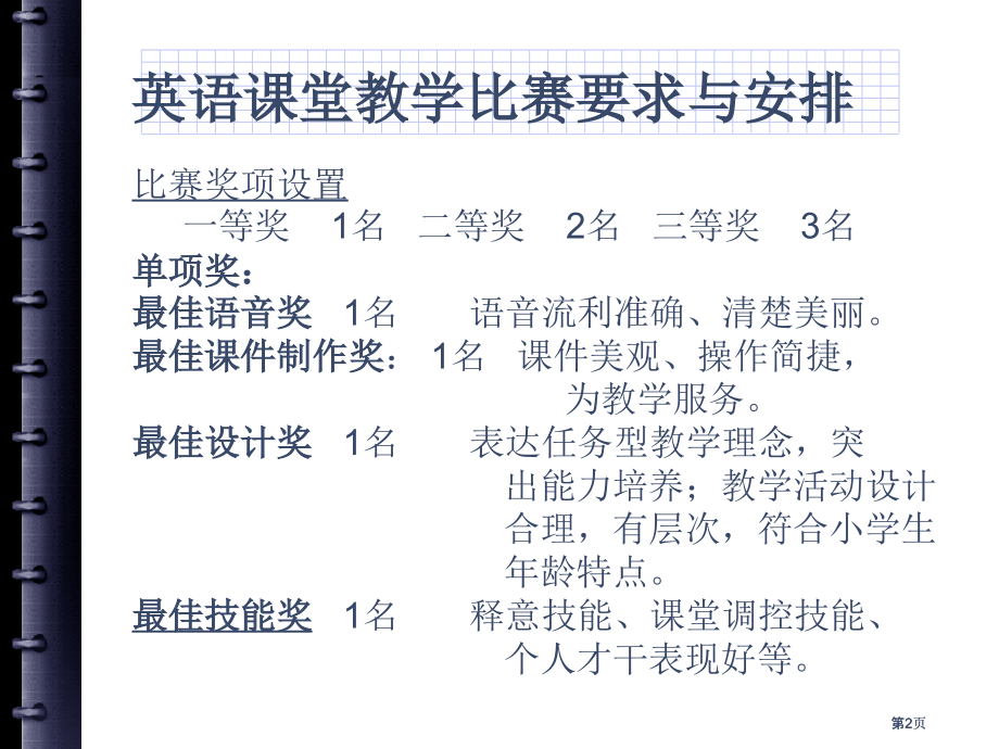 英语课堂教学比赛要求与安排市公开课金奖市赛课一等奖课件.pptx_第2页