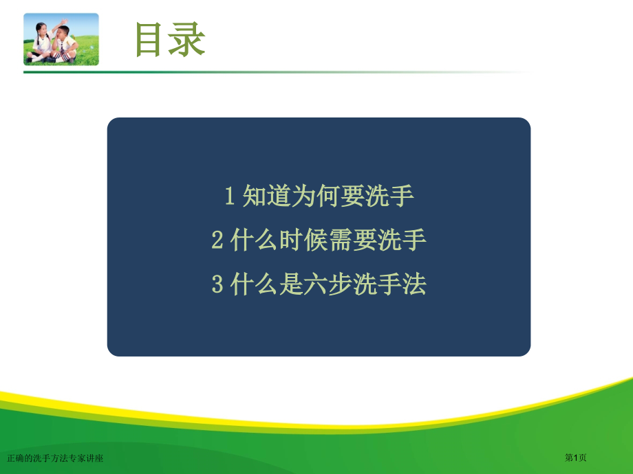 正确的洗手方法专家讲座.pptx_第1页