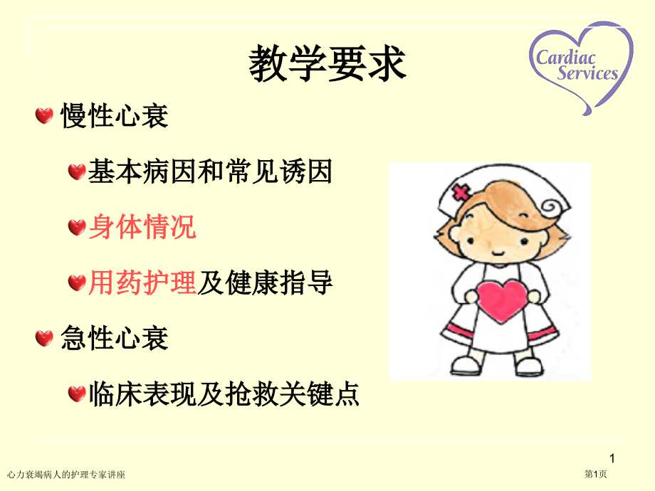 心力衰竭病人的护理专家讲座.pptx_第1页