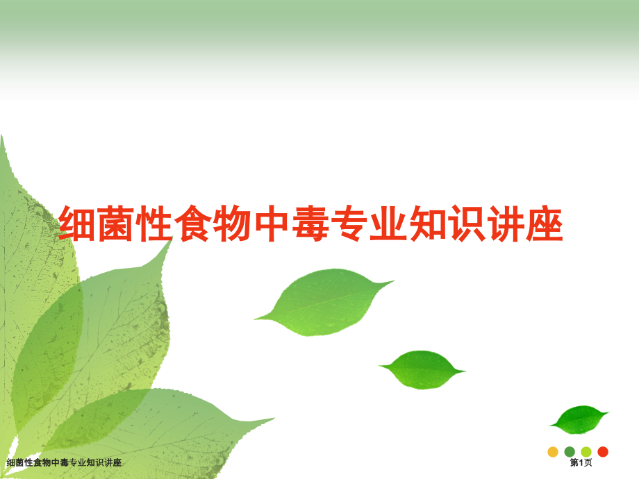 细菌性食物中毒专业知识讲座.pptx_第1页