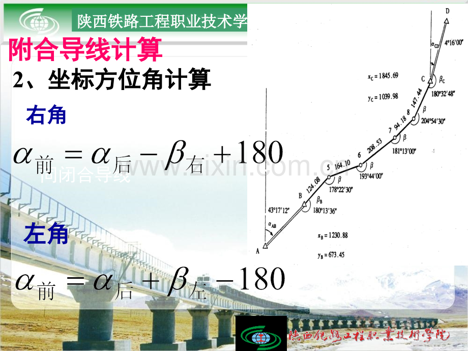 闭合导线测量的内业计算.ppt_第2页