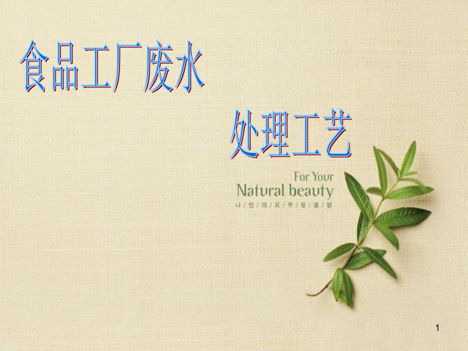 食品工厂污水处理工艺(课堂PPT).ppt_第1页