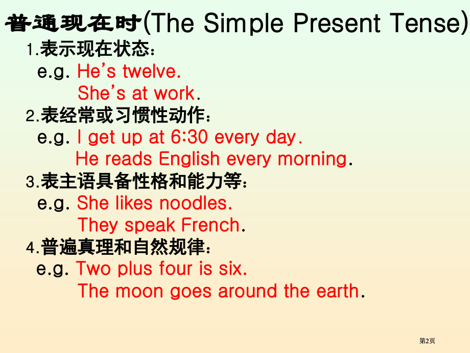 一般现在时态练习题市公开课金奖市赛课一等奖课件.pptx_第2页