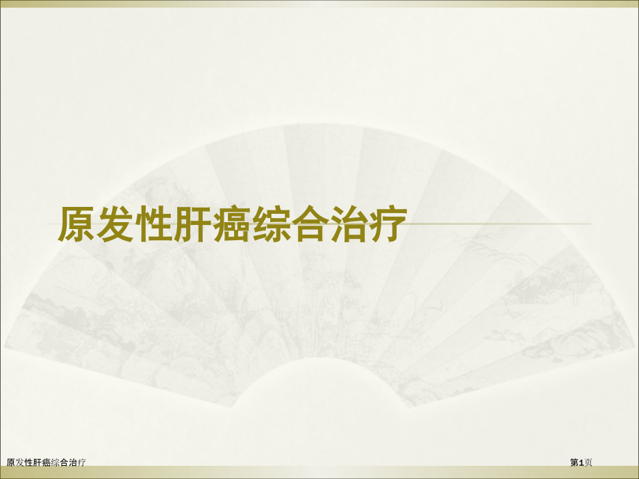 原发性肝癌综合治疗.pptx_第1页