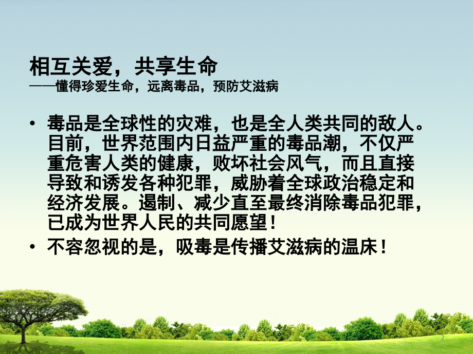 毒防艾主题班会.ppt_第2页