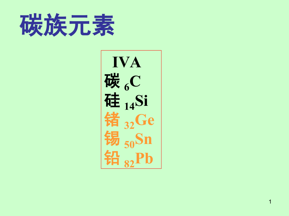 碳族元素(课堂PPT).ppt_第1页