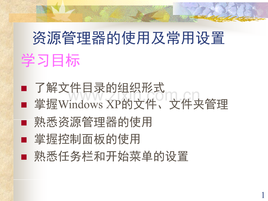 资源管理器的使用、常用设置(课堂PPT).ppt_第1页