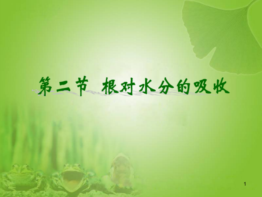 根对水分的吸收(课堂PPT).ppt_第1页