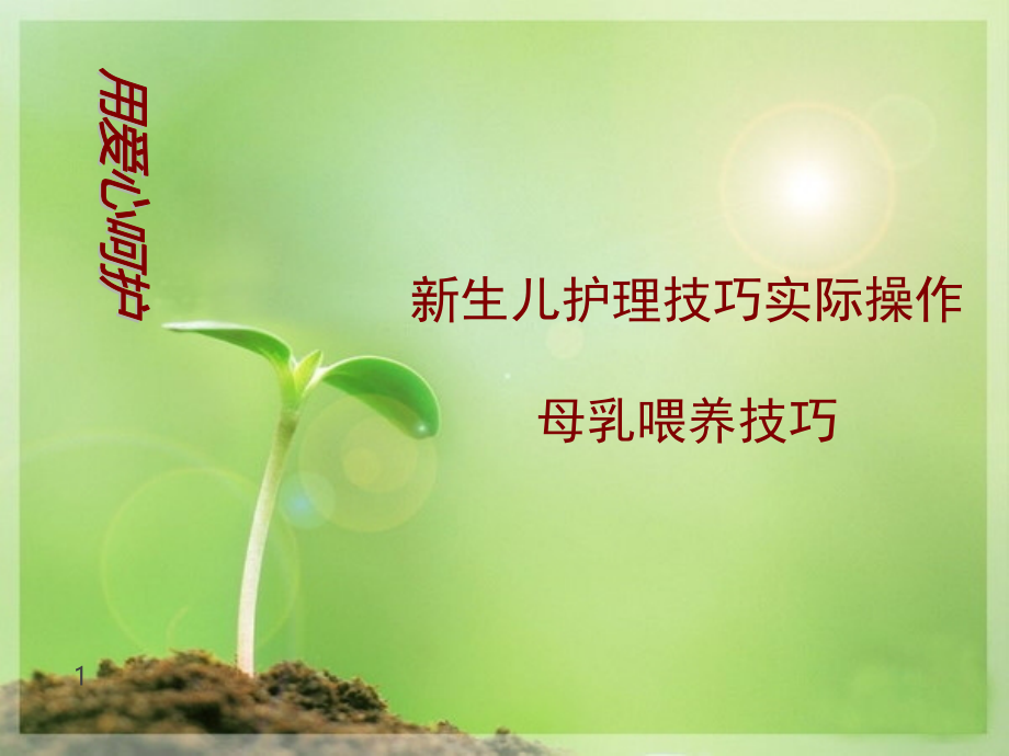 新生儿护理技巧实际操作和母乳喂养技巧(课堂PPT).ppt_第1页