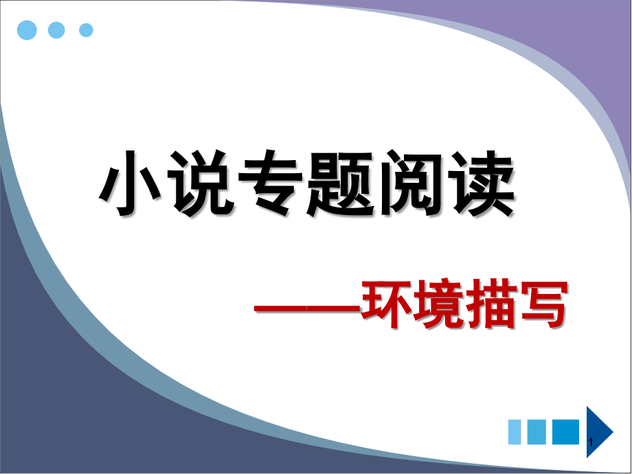 小说阅读之环境描写(课堂PPT).ppt_第1页