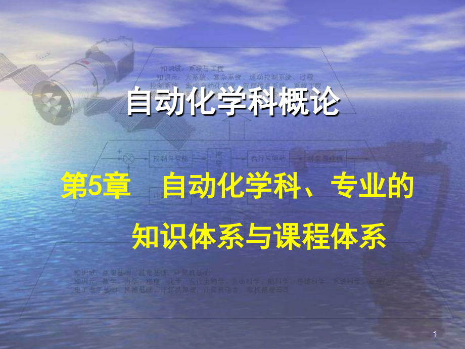 自动化学科知识体系与课程体系演示幻灯片.ppt_第1页