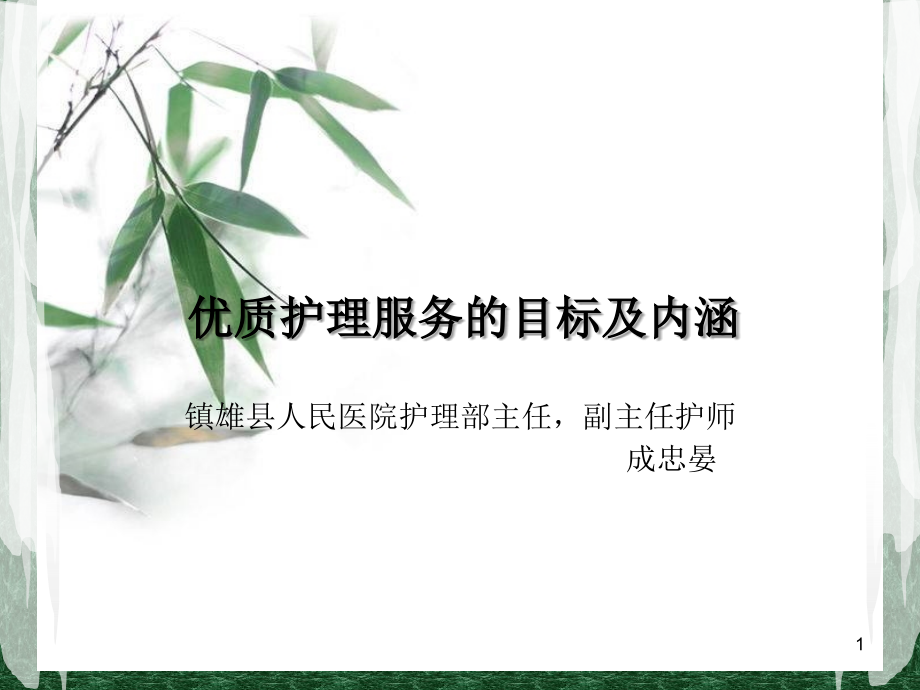 优质护理的目标及内涵.ppt_第1页