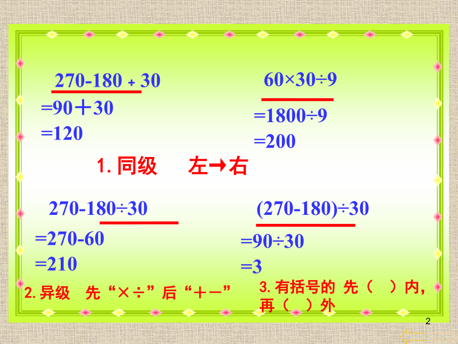 四年级数学下册四则混合运算(课堂PPT).ppt_第2页