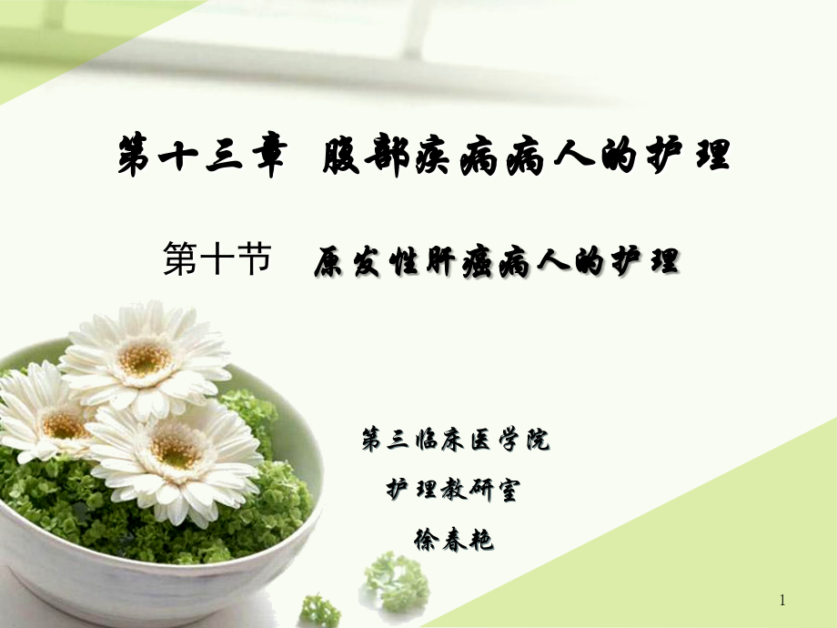 原发性肝癌的护理幻灯片.ppt_第1页