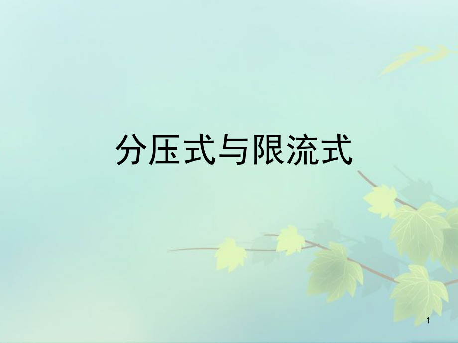 分压式与限流式.ppt_第1页