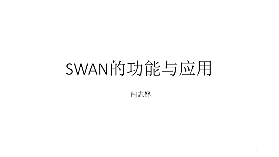SWAN的功能与应用PPT.ppt_第1页