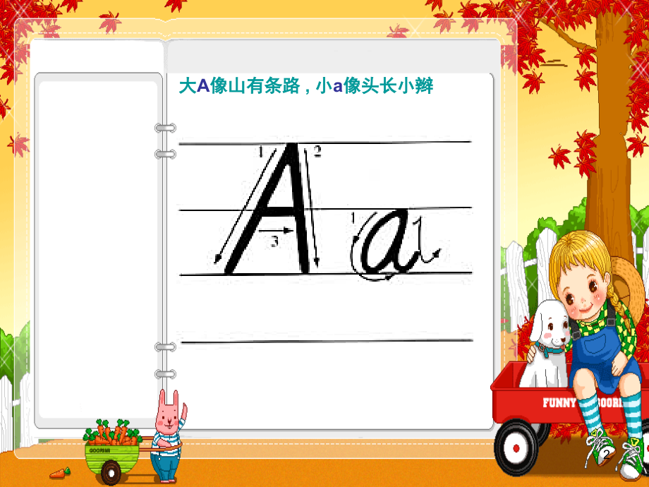 26个英文字母的书写笔划顺序四线三格(课堂PPT).ppt_第2页