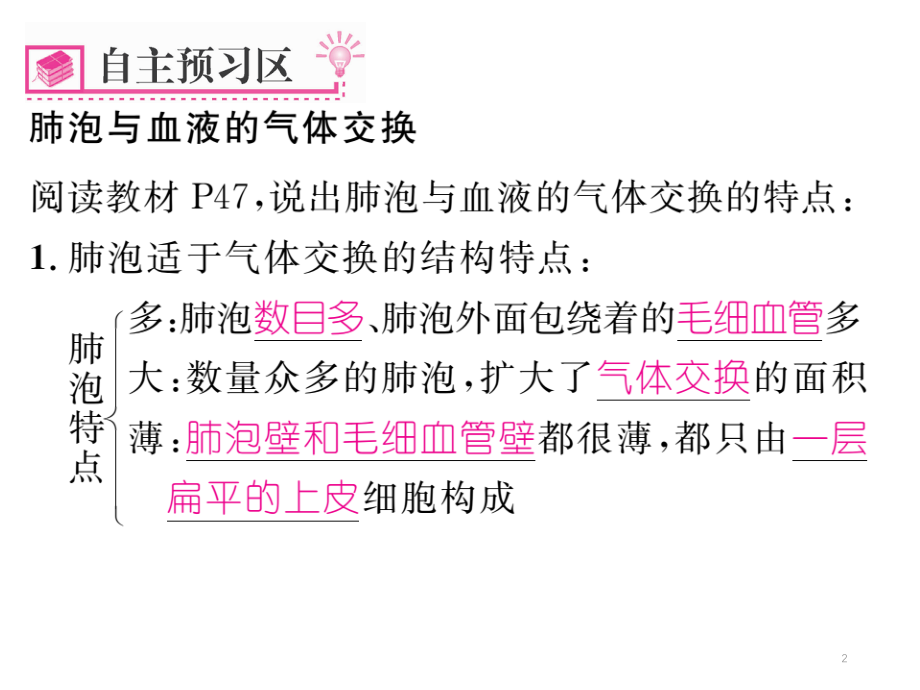肺与血液的气体交换(课堂PPT).ppt_第2页