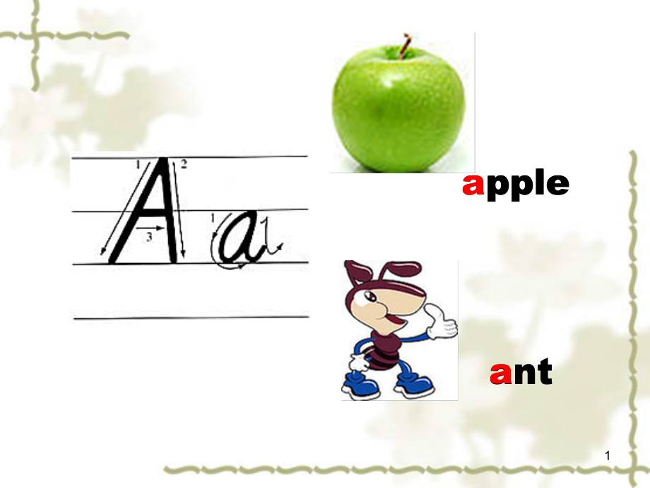 26个英语字母的书写与单词(课堂PPT).ppt_第1页