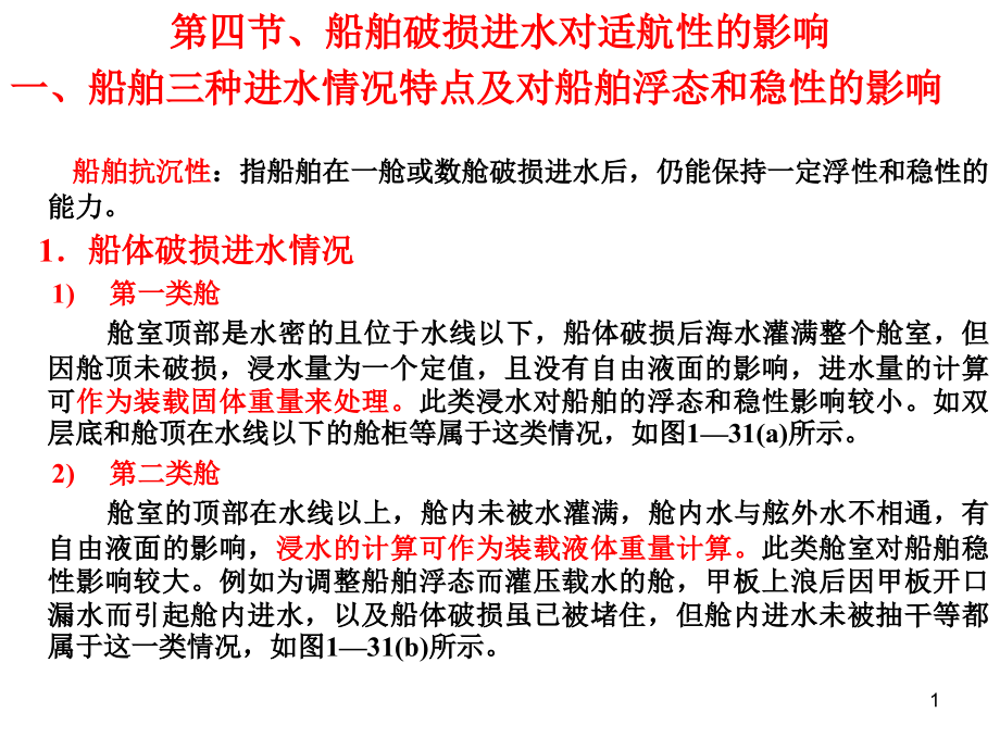 6-第四节-船舶破损进水ok(课堂PPT).ppt_第1页