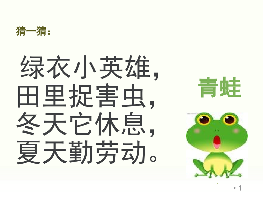 部编版《小青蛙》PPT.ppt_第1页